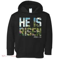 Celebrate Easter He Is Risen Matthew 18:6  Toddler Hoodie thumb 0