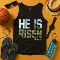 Celebrate Easter He Is Risen Matthew 18:6  Tank Top thumb 4