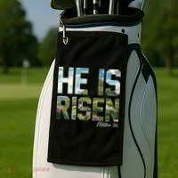 Celebrate Easter He Is Risen Matthew 18:6  Golf Towel thumb 2