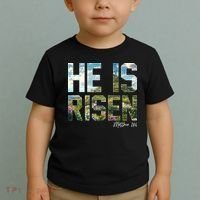 Celebrate Easter He Is Risen Matthew 18:6  Toddler T-Shirt thumb 2