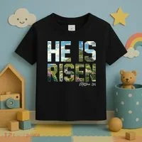 Celebrate Easter He Is Risen Matthew 18:6  Toddler T-Shirt thumb 3