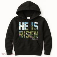 Celebrate Easter He Is Risen Matthew 18:6  Kids Hoodie thumb 0