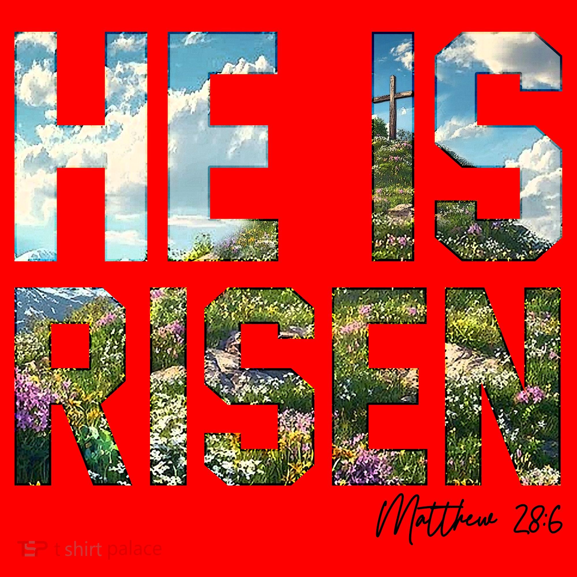 Celebrate Easter He Is Risen Matthew 18:6  Santa Hat