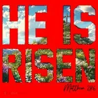 Celebrate Easter He Is Risen Matthew 18:6  Santa Hat thumb 1