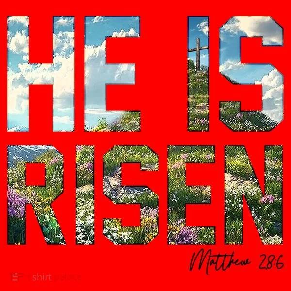 Celebrate Easter He Is Risen Matthew 18:6  Santa Hat