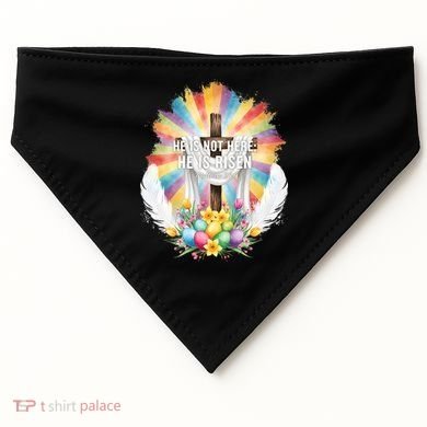Celebrate Easter He Is Not Here He Is Risen Matthew 28:6 USA-Made Doggie Bandana