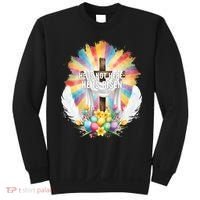 Celebrate Easter He Is Not Here He Is Risen Matthew 28:6 Sweatshirt thumb 0