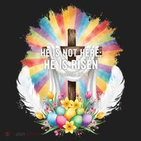 Celebrate Easter He Is Not Here He Is Risen Matthew 28:6 Beanie thumb 2