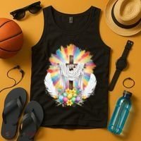 Celebrate Easter He Is Not Here He Is Risen Matthew 28:6 Tank Top thumb 4