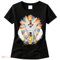 Celebrate Easter He Is Not Here He Is Risen Matthew 28:6 Women's T-Shirt thumb 0