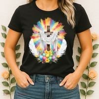 Celebrate Easter He Is Not Here He Is Risen Matthew 28:6 Women's T-Shirt thumb 2