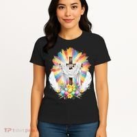 Celebrate Easter He Is Not Here He Is Risen Matthew 28:6 Women's T-Shirt thumb 4