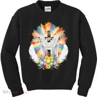 Celebrate Easter He Is Not Here He Is Risen Matthew 28:6 Kids Sweatshirt thumb 0