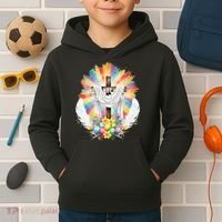 Celebrate Easter He Is Not Here He Is Risen Matthew 28:6 Kids Hoodie thumb 2