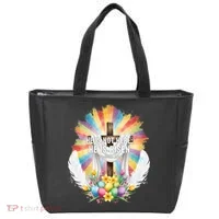 Celebrate Easter He Is Not Here He Is Risen Matthew 28:6 Tote Bag thumb 0