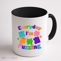 Cute Everyday I'm Puzzling Autism Awareness Coffee Mug thumb 1
