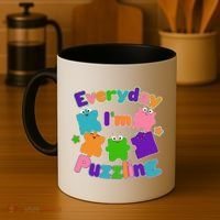 Cute Everyday I'm Puzzling Autism Awareness Coffee Mug thumb 4