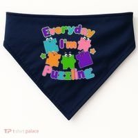 Cute Everyday I'm Puzzling Autism Awareness USA-Made Doggie Bandana thumb 0