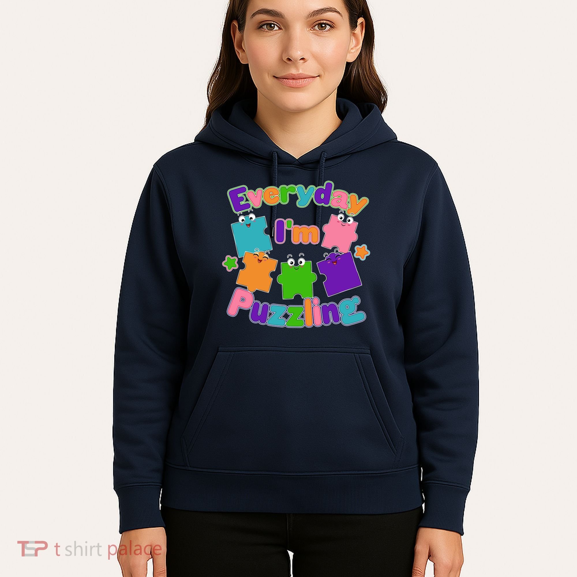 Cute Everyday I'm Puzzling Autism Awareness Hoodie