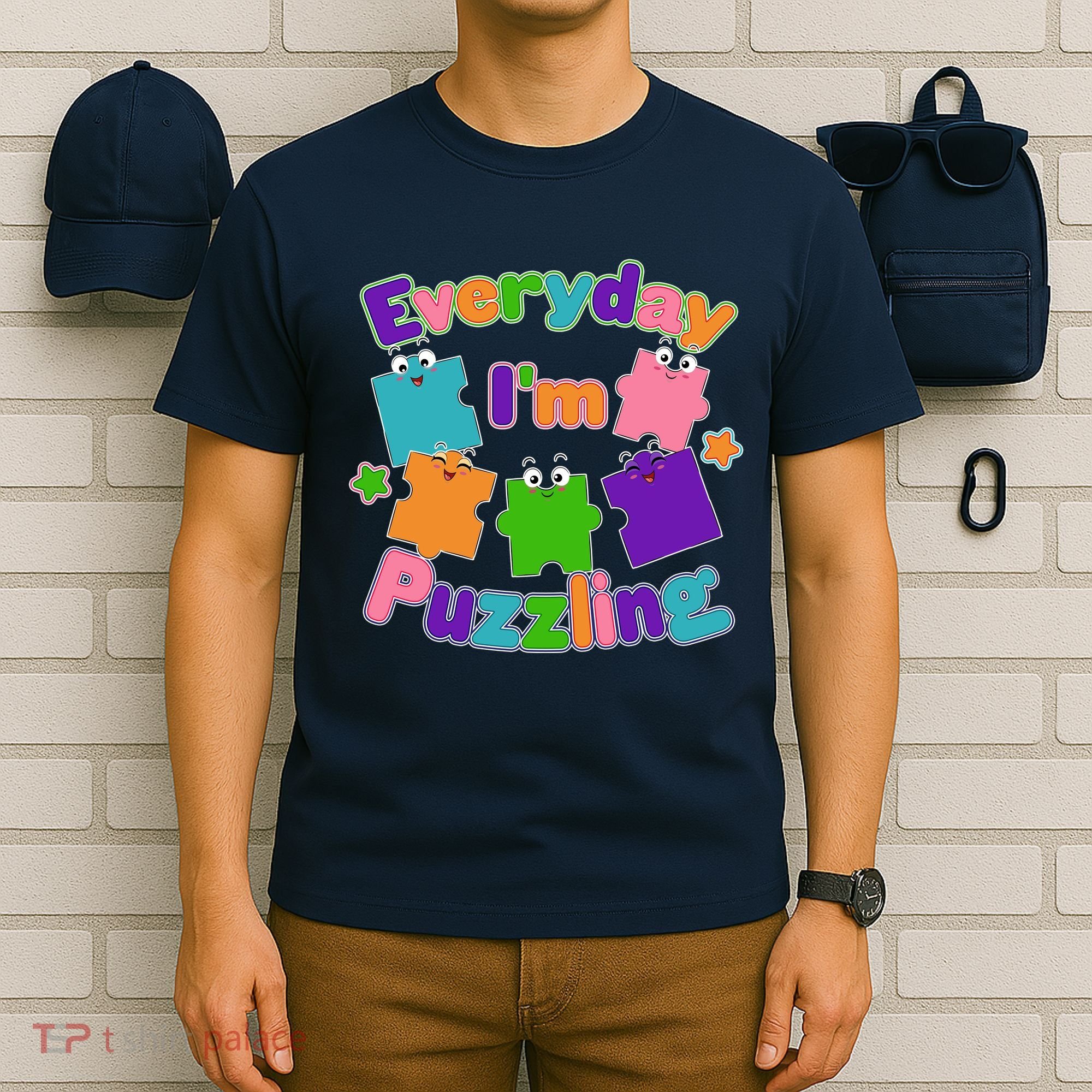 Cute Everyday I'm Puzzling Autism Awareness T-Shirt