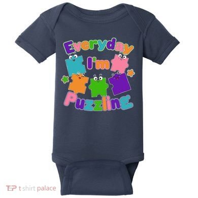 Cute Everyday I'm Puzzling Autism Awareness Baby Bodysuit