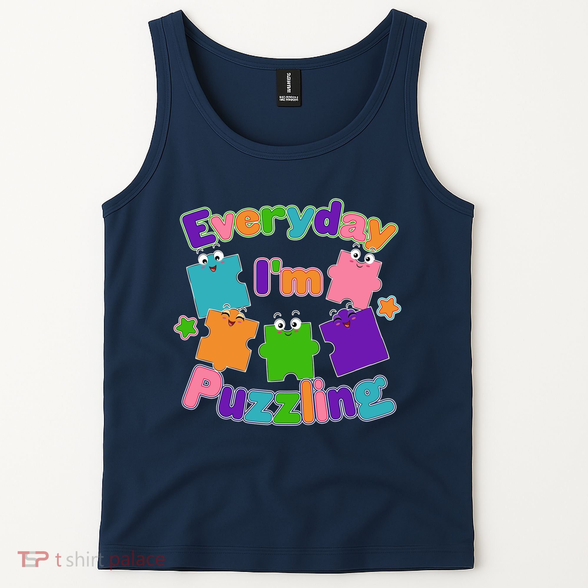 Cute Everyday I'm Puzzling Autism Awareness Tank Top