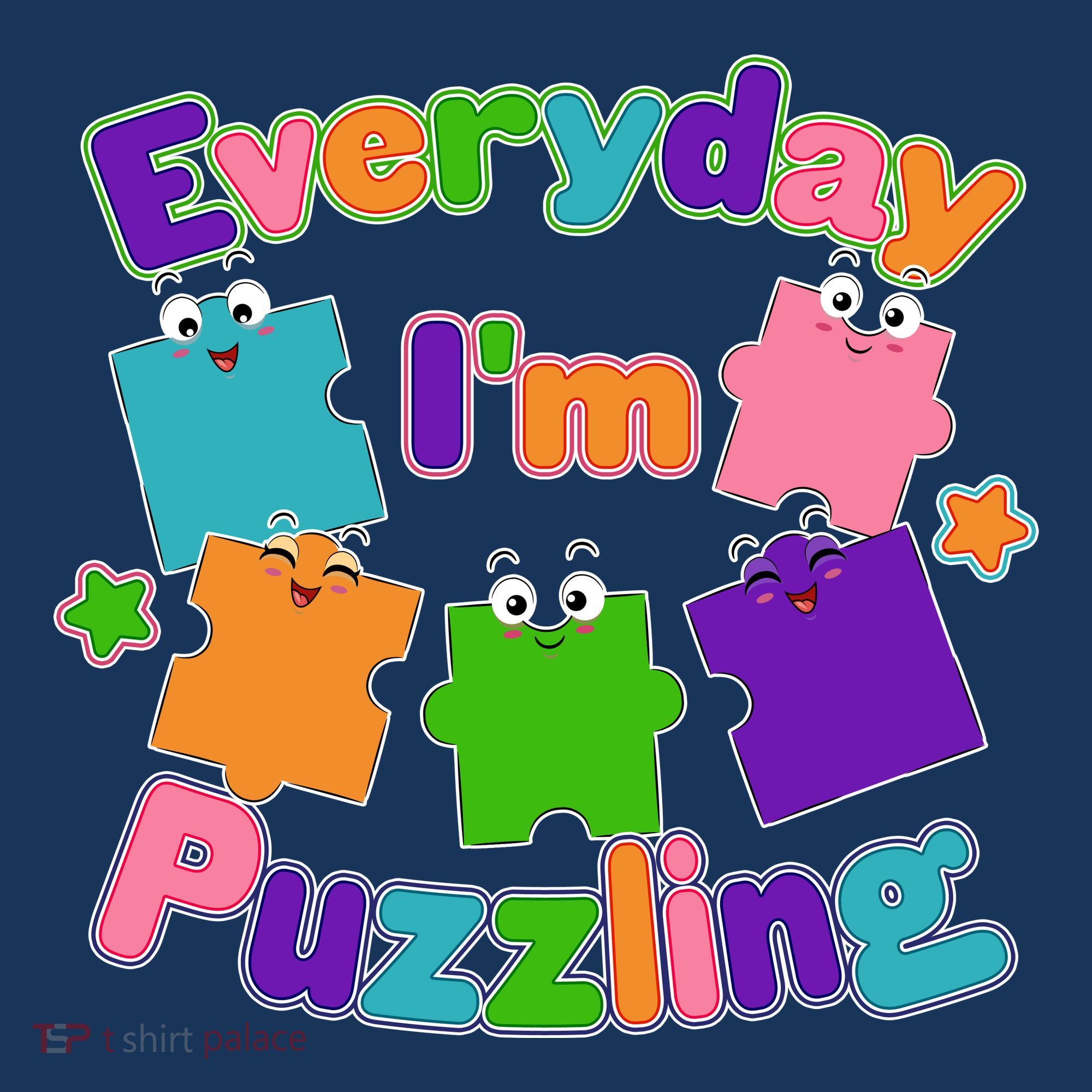 Cute Everyday I'm Puzzling Autism Awareness Tank Top