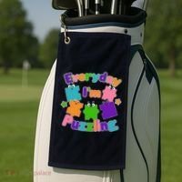 Cute Everyday I'm Puzzling Autism Awareness Golf Towel thumb 2