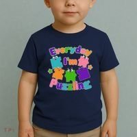 Cute Everyday I'm Puzzling Autism Awareness Toddler T-Shirt thumb 2