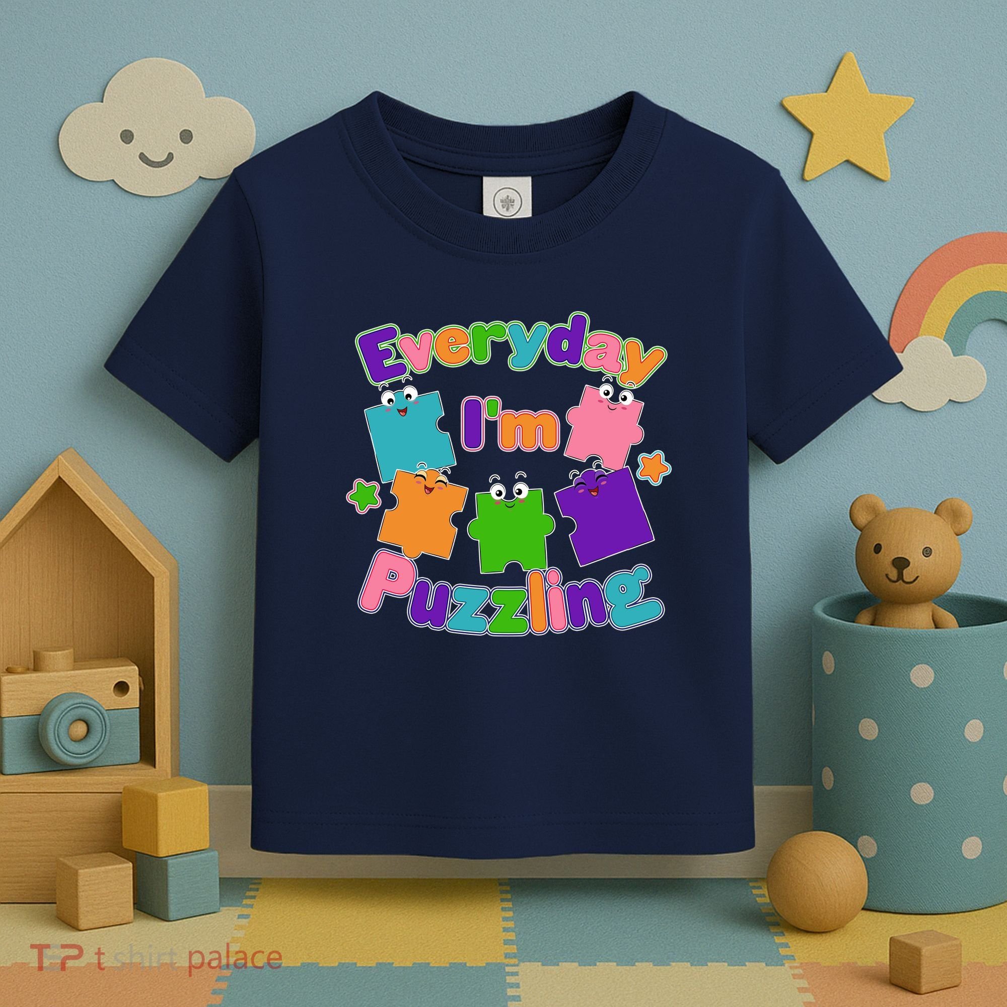 Cute Everyday I'm Puzzling Autism Awareness Toddler T-Shirt