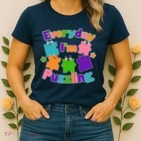 Cute Everyday I'm Puzzling Autism Awareness Women's T-Shirt thumb 2