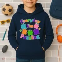 Cute Everyday I'm Puzzling Autism Awareness Kids Hoodie thumb 2