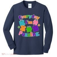 Cute Everyday I'm Puzzling Autism Awareness Kids Long Sleeve Shirt thumb 0