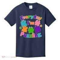 Cute Everyday I'm Puzzling Autism Awareness Kids T-Shirt thumb 0
