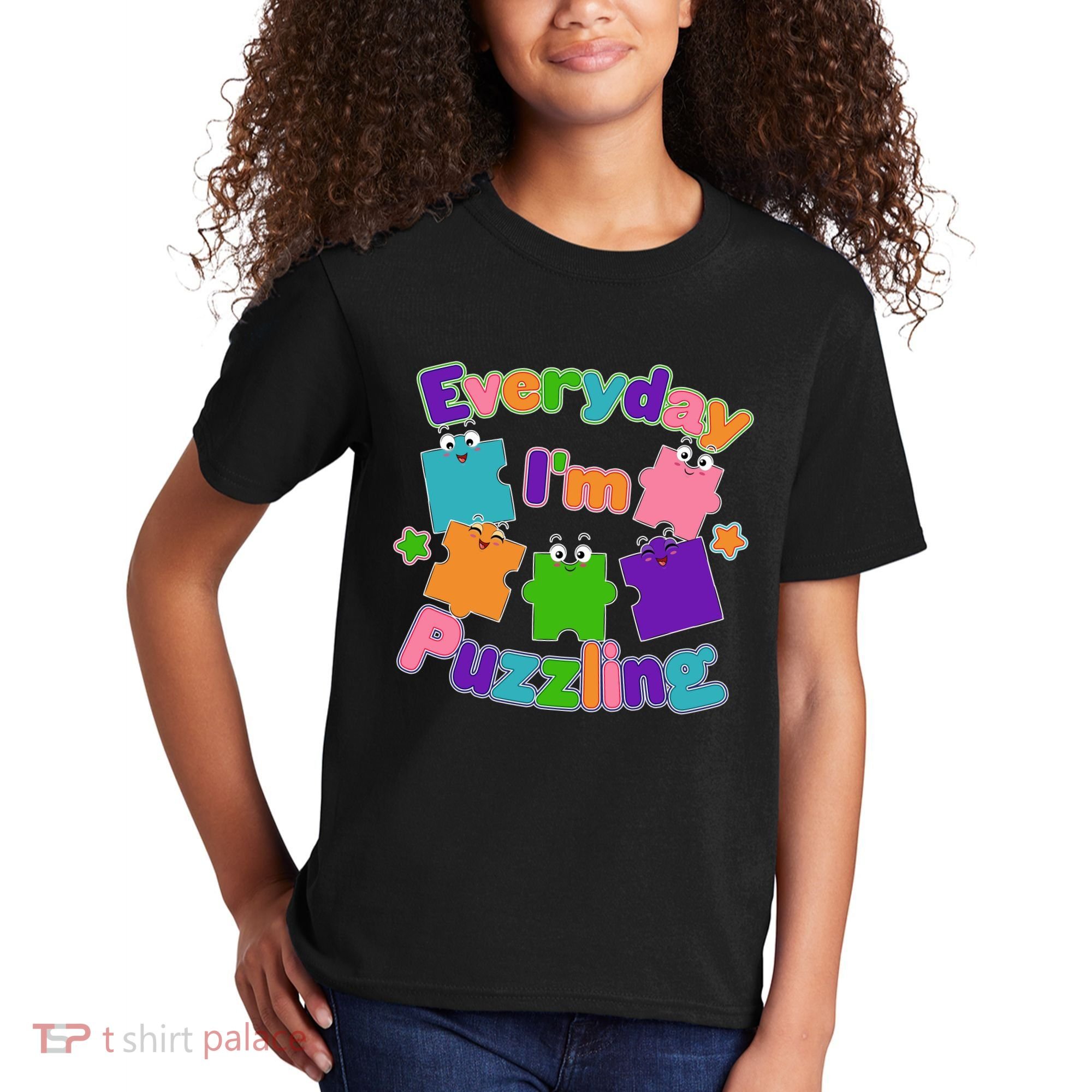 Cute Everyday I'm Puzzling Autism Awareness Kids T-Shirt
