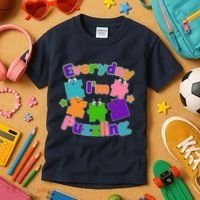 Cute Everyday I'm Puzzling Autism Awareness Kids T-Shirt thumb 3