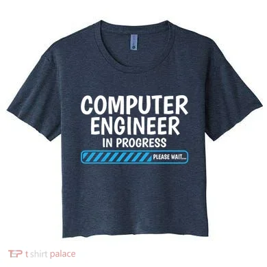 Computer Engineer In Progress Future Computer Engineer Women's Crop Top Tee