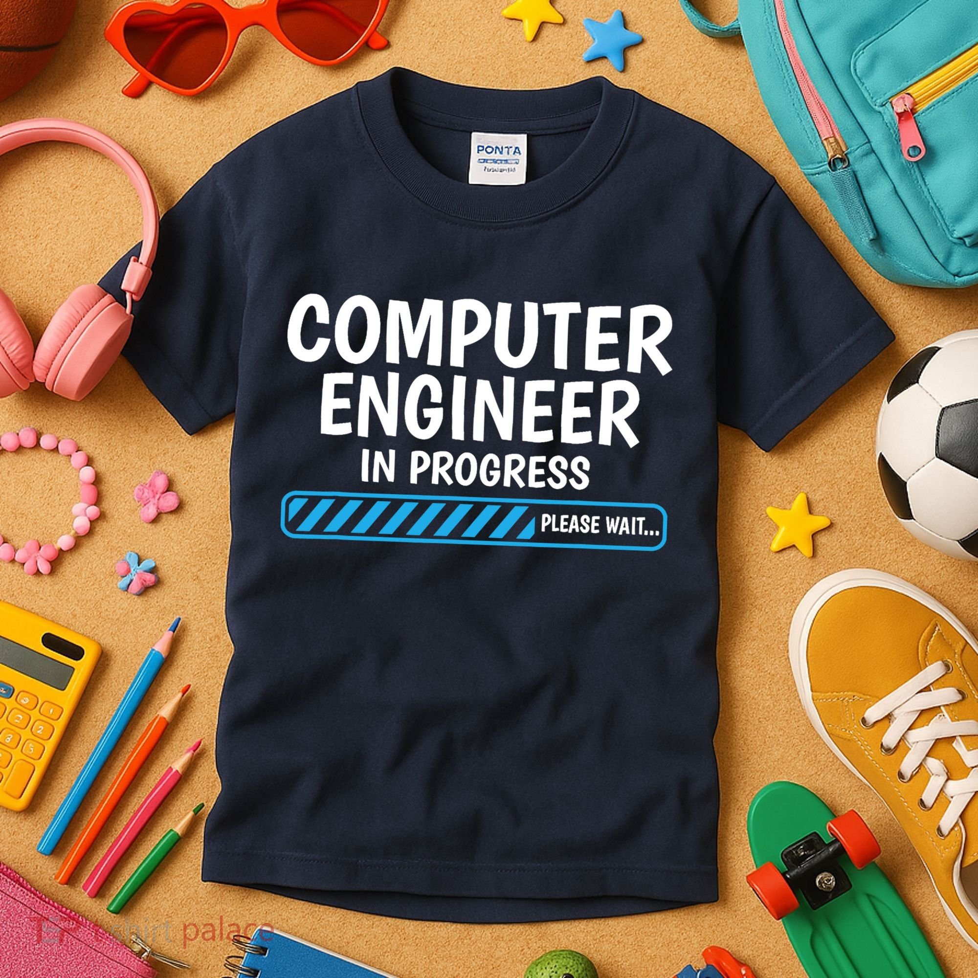 Computer Engineer In Progress Future Computer Engineer Kids T-Shirt