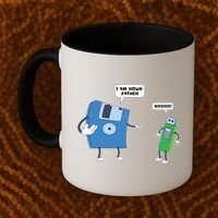 Computer Engineering I Men Father Son Floppy Disk Engineer Short Sleeve Coffee Mug thumb 2