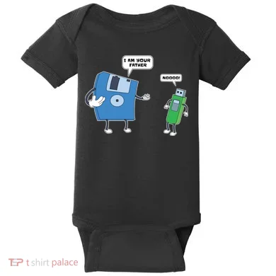 Computer Engineering I Men Father Son Floppy Disk Engineer Short Sleeve Baby Bodysuit