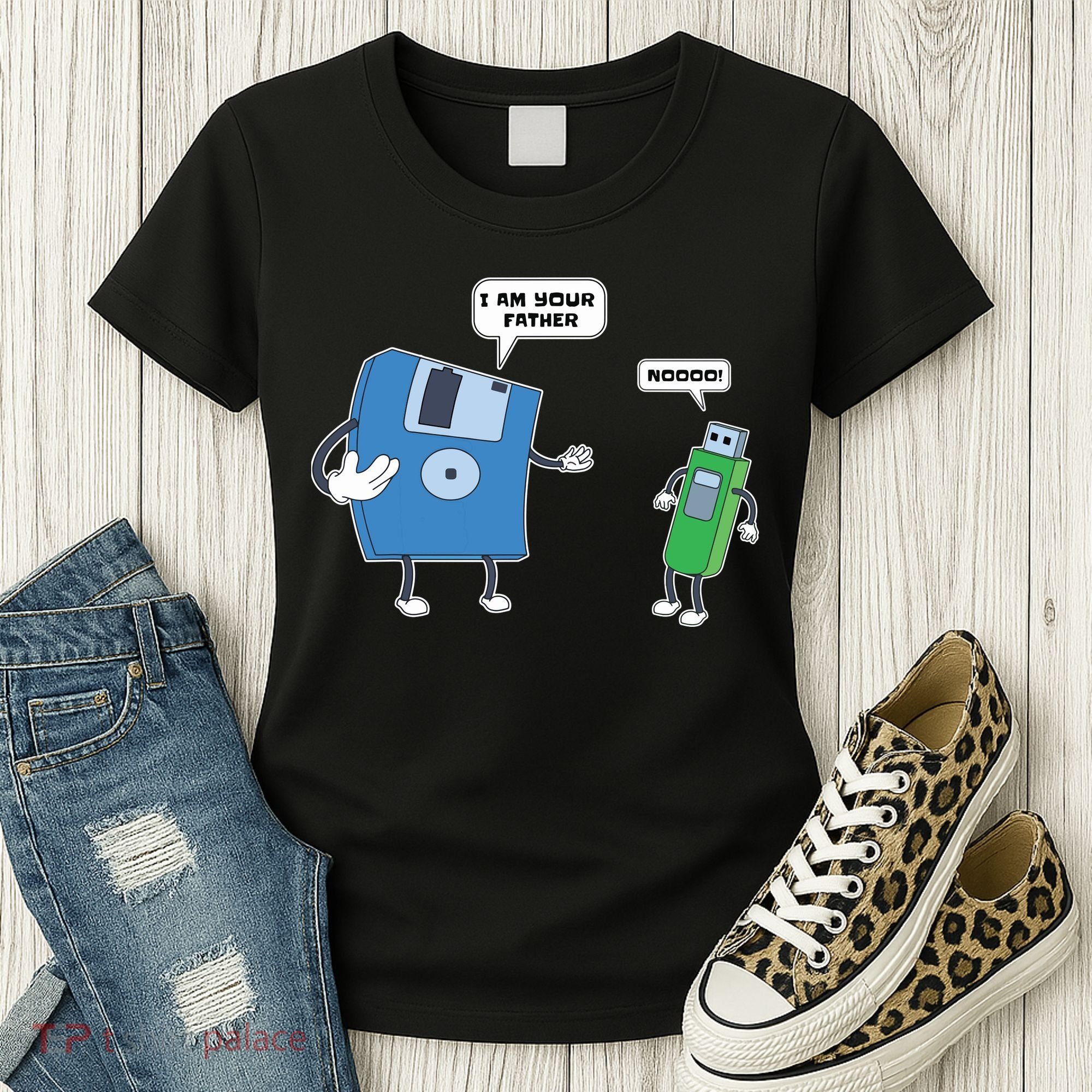 Computer Engineering I Men Father Son Floppy Disk Engineer Short Sleeve Women's T-Shirt