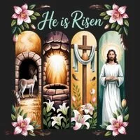 Celebrate Easter Jesus He Is Risen Women's Sweatshirt thumb 2