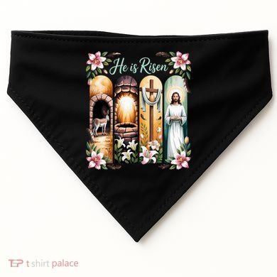 Celebrate Easter Jesus He Is Risen USA-Made Doggie Bandana