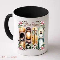 Celebrate Easter Jesus He Is Risen Coffee Mug thumb 0