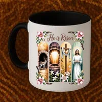 Celebrate Easter Jesus He Is Risen Coffee Mug thumb 2