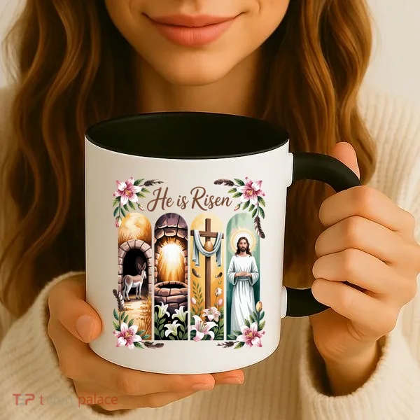 Celebrate Easter Jesus He Is Risen Coffee Mug