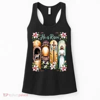 Celebrate Easter Jesus He Is Risen Women's Tank Top thumb 0
