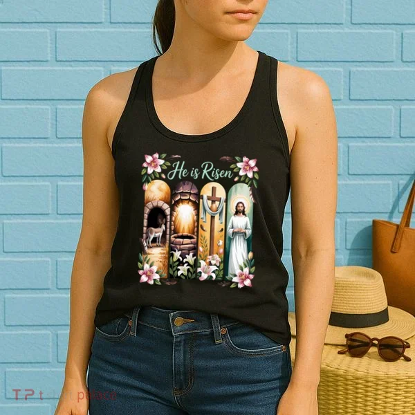 Celebrate Easter Jesus He Is Risen Women's Tank Top