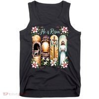 Celebrate Easter Jesus He Is Risen Tank Top thumb 0