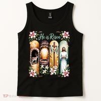 Celebrate Easter Jesus He Is Risen Tank Top thumb 2